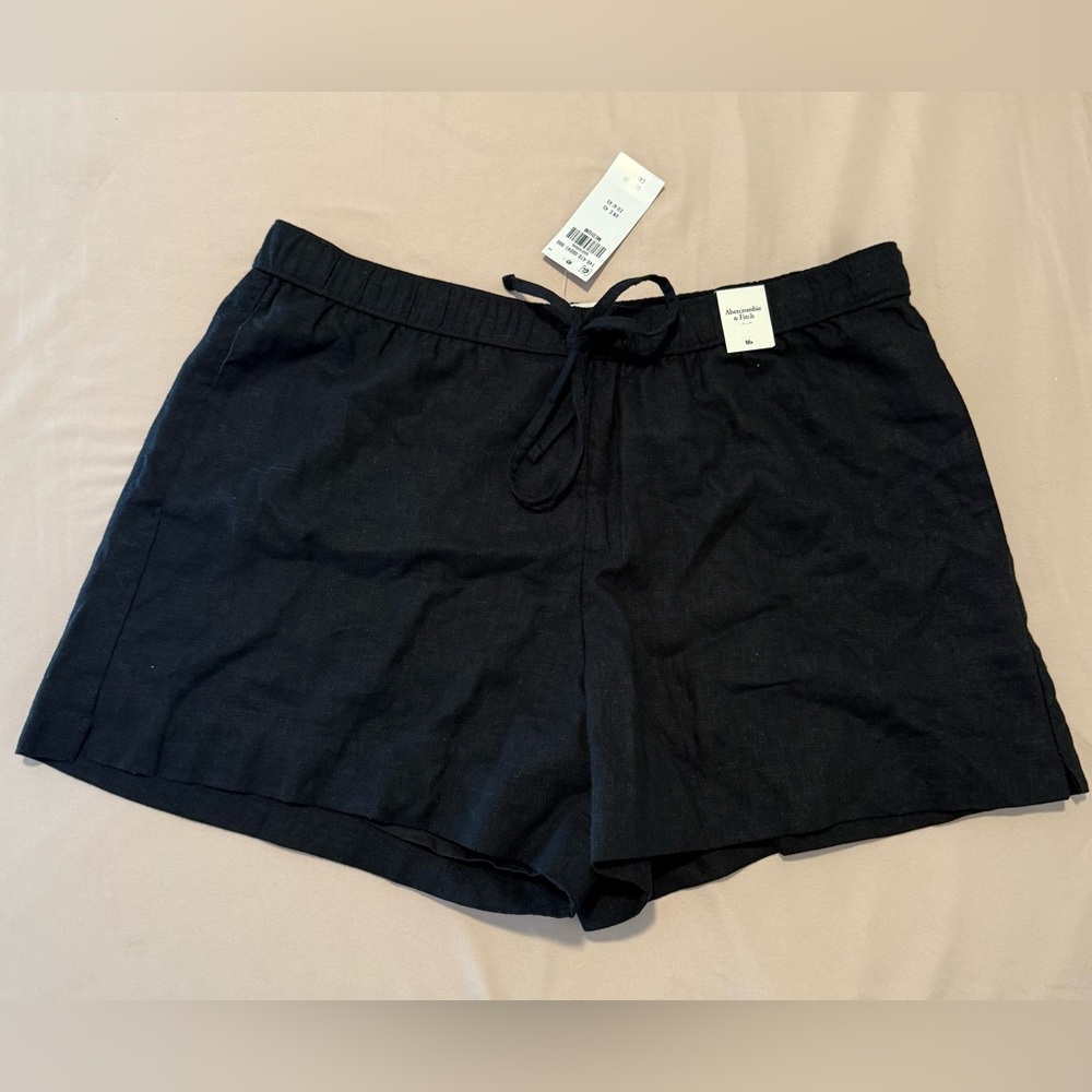 Abercrombie Black Linen Shorts